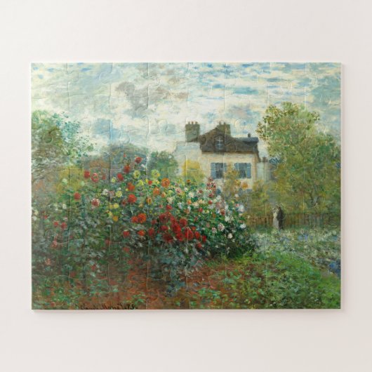 The Artists Garden in Argenteuil door Claude Monet Legpuzzel (Horizontaal)