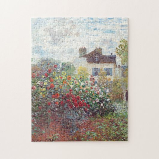 The Artists Garden in Argenteuil door Claude Monet Legpuzzel (Verticaal)
