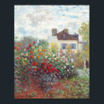 The Artists Garden in Argenteuil door Claude Monet Poster<br><div class="desc">The Artists Garden in Argenteuil door Claude Monet</div>