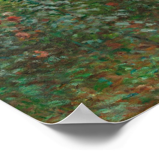 The Artists Garden in Argenteuil door Claude Monet Poster (Hoek)