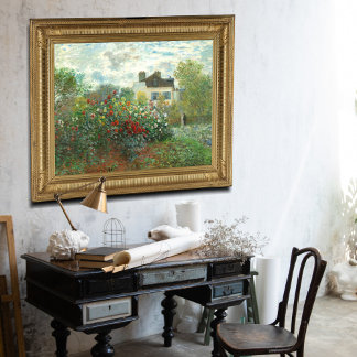 The Artists Garden in Argenteuil door Claude Monet Poster
