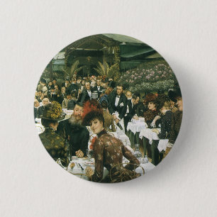 The Artist's Ladies by James Tissot, Vintage Art Ronde Button 5,7 Cm
