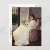 The Artist's Sister at a Window by Berthe Morisot Briefkaart (Voorkant / Achterkant)