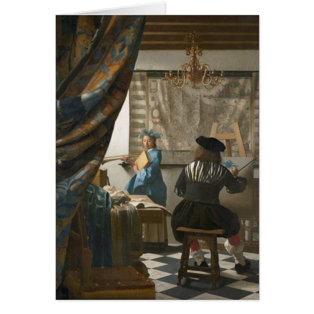 The Artist's Studio, c.1665-66 (olie op canvas) (Voorkant)