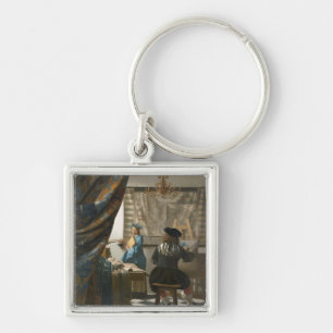 The Artist's Studio, c.1665-66 (olie op canvas) Sleutelhanger