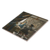 The Artist's Studio, c.1665-66 (olie op canvas) Tegeltje (Zijkant)