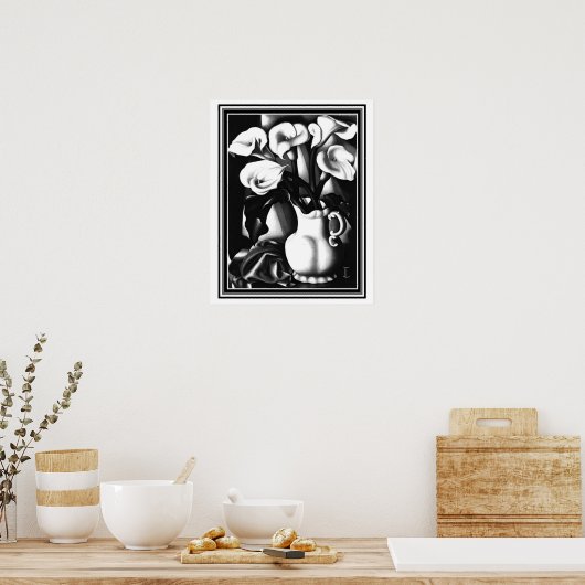 "The Arums" Art Deco Print Tamara de Lampicka (Keuken)