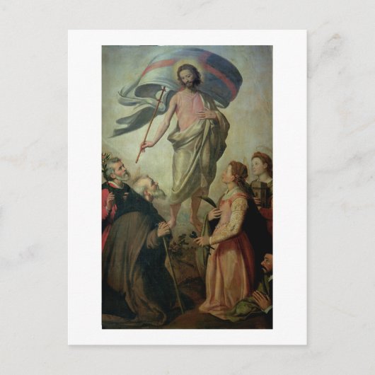 The Ascension of Christus, 1595 (olie op het panee Briefkaart (Voorkant)