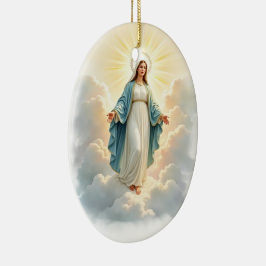 The Assumption of Mary God's Peace and Blessings Keramisch Ornament (Rechts)