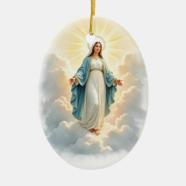 The Assumption of Mary God's Peace and Blessings Keramisch Ornament