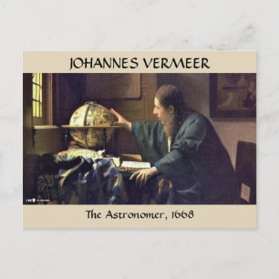 THE ASTRONOMER, Johannes Vermeer, 1668 Briefkaart