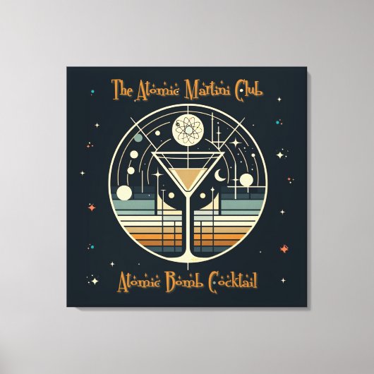 The Atomic Martini Club Atomic Bomb Cocktail Canvas Afdruk (Voorkant)