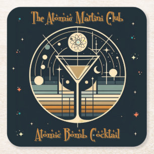 The Atomic Martini Club Atoombom Cocktail Kartonnen Onderzetters