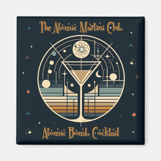 The Atomic Martini Club Atoombom Cocktail Magneet (Voorkant)