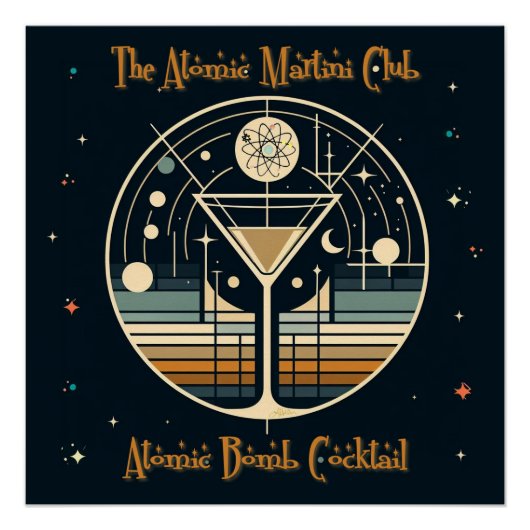 The Atomic Martini Club Atoombom Cocktail Perfect Poster (Voorkant)