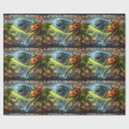 The attack of the Colossus mutant veggie 40 mat wr Cadeaupapier (Vlak)