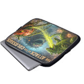The attack of the Colossus sci-fi Caillou monster  Laptop Sleeve (Voorkant onderkant)