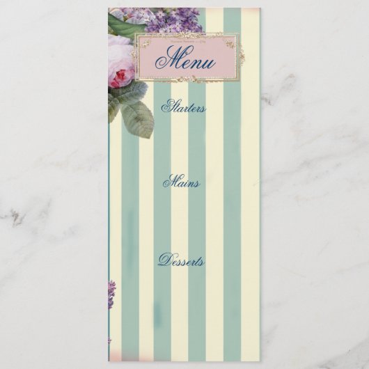 Thé au Petit Trianon Menu (Achterkant)