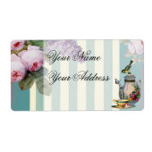 Thé au Petit Trianon met theepot en beker Etiket (Voorkant)