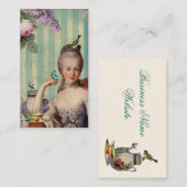 Thé au Petit Trianon over ivoor met theepot Visitekaartje (Voorkant / Achterkant)