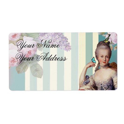 Thé au Petit Trianon persoonlijk adres Etiket (Voorkant)