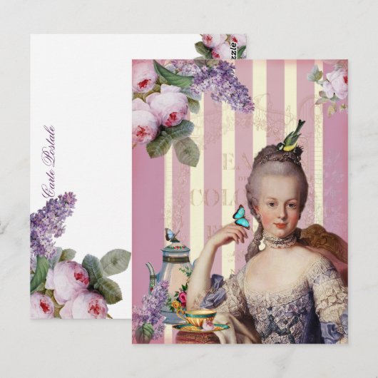 Thé au Petit Trianon - roos Briefkaart (Voorkant / Achterkant)