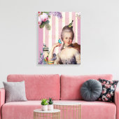 Thé au Petit Trianon - roos Canvas Afdruk (Insitu (Woonkamer))