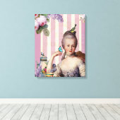 Thé au Petit Trianon - roos Canvas Afdruk (Insitu (Houten vloer))