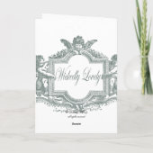 Thé au Petit Trianon - roos Dank u Bedankkaart (Achterkant)