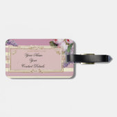 Thé au Petit Trianon, roos en ivoor Bagagelabel (Achterkant horizontaal)