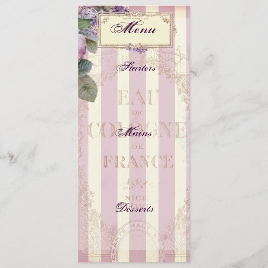 Thé au Petit Trianon - roos Menu (Achterkant)