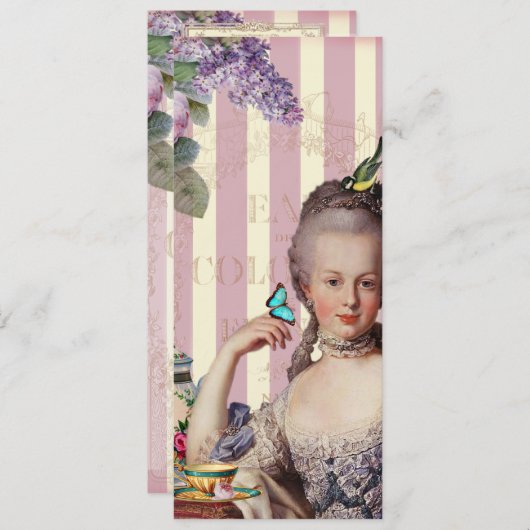 Thé au Petit Trianon - roos Menu (Voorkant / Achterkant)