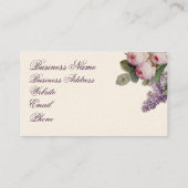 Thé au Petit Trianon - roos op ivoor Visitekaartje (Achterkant)