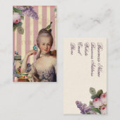 Thé au Petit Trianon - roos op ivoor Visitekaartje (Voorkant / Achterkant)