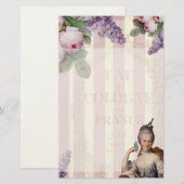 Thé au Petit Trianon - roos, persoonlijk Briefpapier (Voorkant / Achterkant)