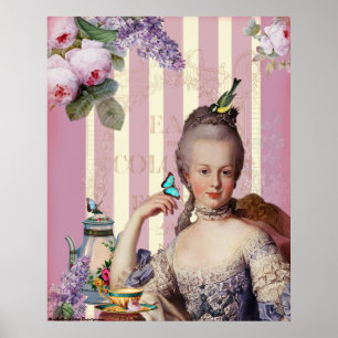 Thé au Petit Trianon - roos Poster