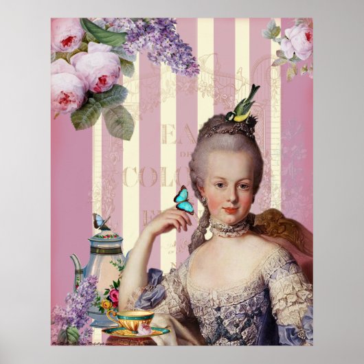 Thé au Petit Trianon - roos Poster (Voorkant)