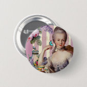 Thé au Petit Trianon - roos Ronde Button 5,7 Cm (Voorkant /achterkant)