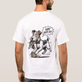 The Audacious Wire: Funny Fox Terrier Peekaboo T-shirt (Achterkant)
