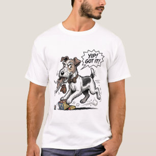 The Audacious Wire: Grappige Vos Terriër Peekaboo T-shirt