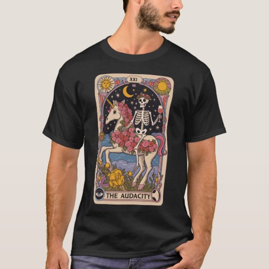 The Audacity Skeleton on Unicornarot Design girl T-shirt (Voorkant)