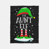 The Aunt Elf Christmas Family Matching Xmas Auntie Fleece Deken (Voorkant)