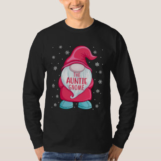 The Aunt Gnome  Gnome Elf Christmas Aunt Matching  T-shirt