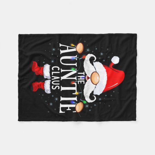 The Auntie Claus Christmas Matching Pajama  Fleece Deken (Voorkant (Horizontaal))