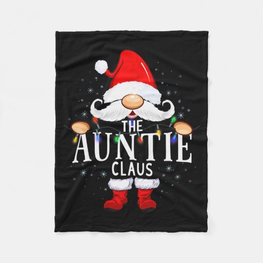 The Auntie Claus Christmas Matching Pajama  Fleece Deken (Voorkant)