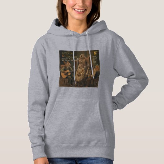 The Aunties & the Uncles: een Parodie Hoodie (Voorkant)