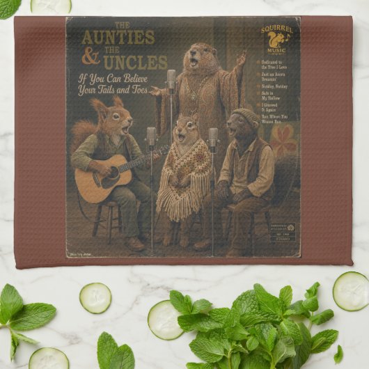 The Aunties & the Uncles: een Parodie Theedoek (Gevouwen)