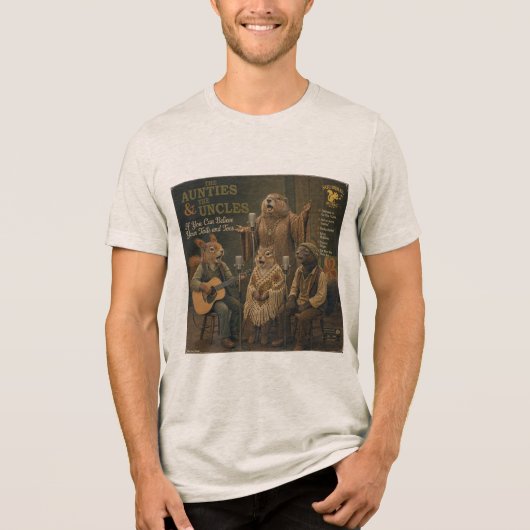 The Aunties & the Uncles: een Parodie Tri-Blend Shirt (Voorkant)