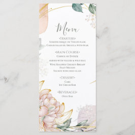 The Aureate Frame Floral Greenery Wedding  Menu