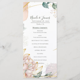 The Aureate Frame Floral Greenery Wedding  Menu